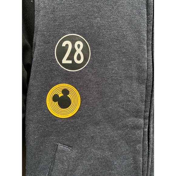 Disney Mickey Mouse Kids size S (6-7) sherpa lined hoodie jacket Black grey - Picture 11 of 11